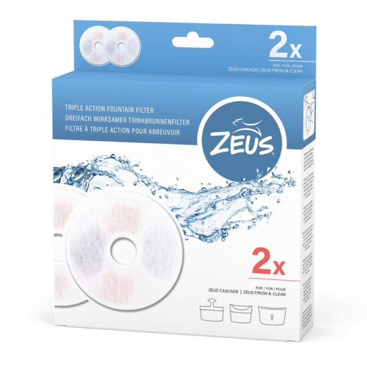 Zeus - Tripe Action Filters - 2 Pack Dog Fountain