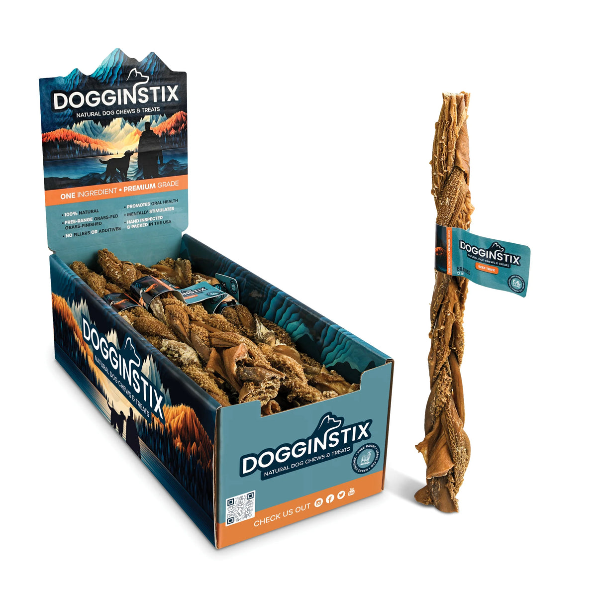 Dogginstix - Braided Beef Tripe