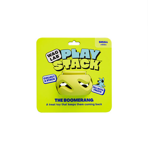 WagLab - Boomerang Green Sm Toy - Treat Dispenser