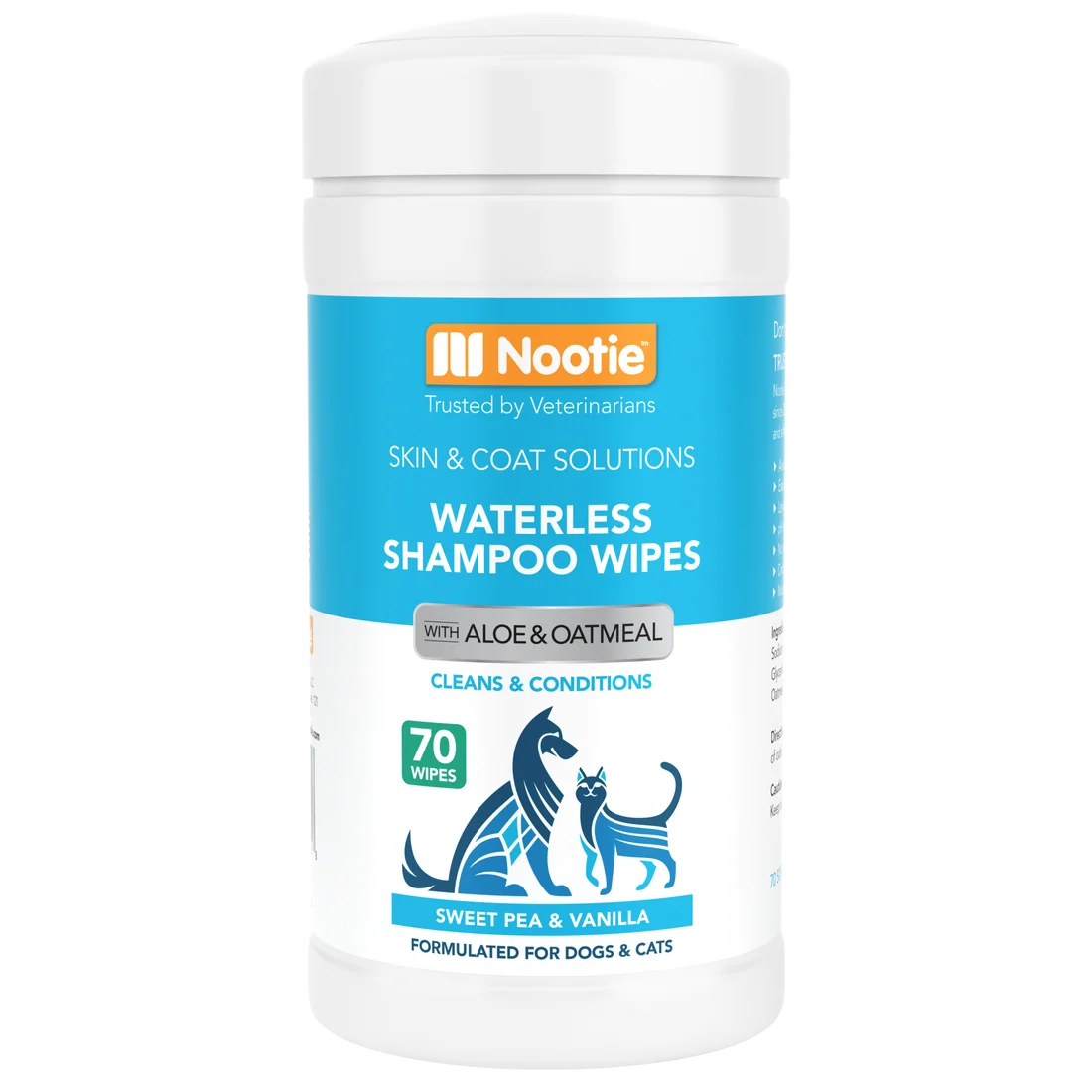 Nootie - Waterless Shampoo Wipes - Sweet Pea & Vanilla