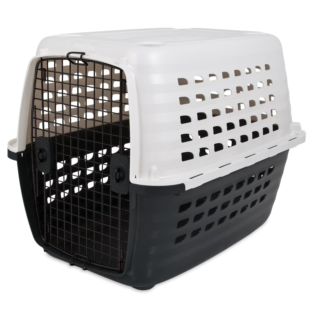 PetMate - Compass Kennel-  White & Black 36.1x23.3x26.7"