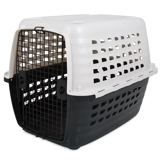 PetMate - Compass Kennel-  White & Black 36.1x23.3x26.7"